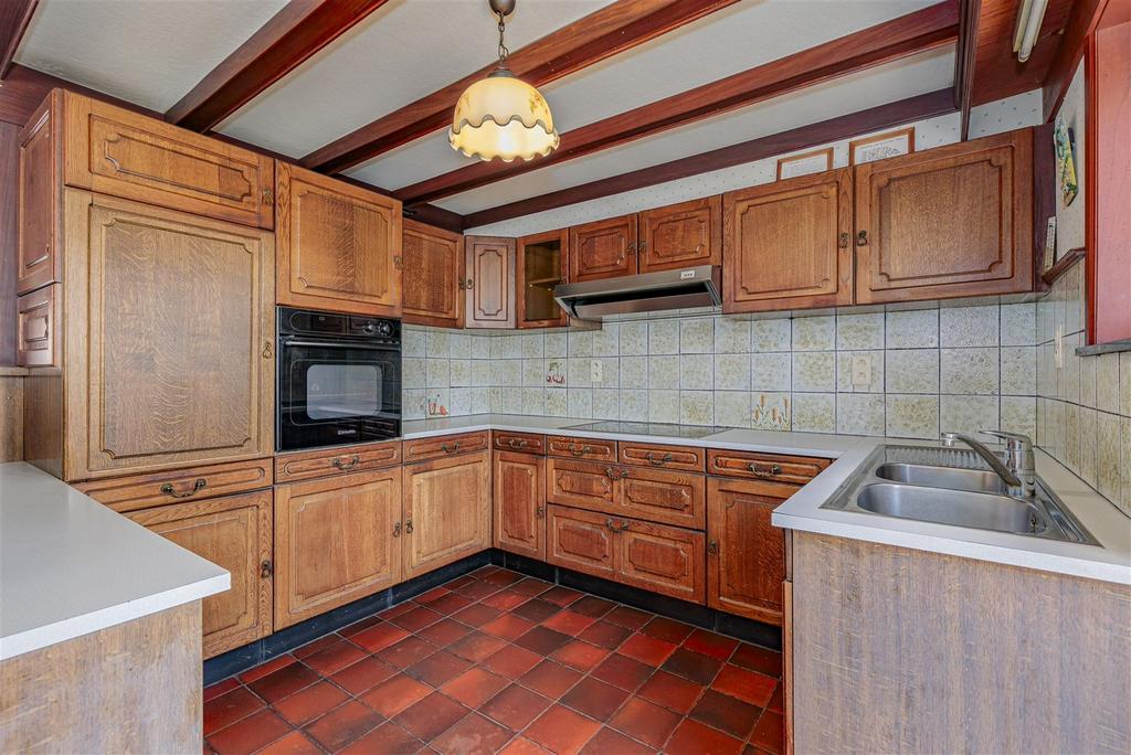 ILWA eikenhouten keuken - oerkwaliteit, Huis en Inrichting, Keuken | Complete keukens, Ophalen, Gebruikt, U-keuken, Bruin