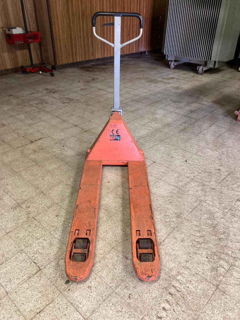 Palletwagen / transpallet 2500 kg – werkt perfect, Doe-het-zelf en Bouw, Palletwagens en Pompwagens, Ophalen, Gebruikt