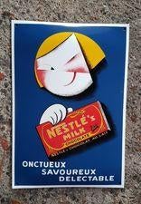 Nestle milk emaille reclame bord en veel andere retro borden, Verzamelen, Ophalen of Verzenden, Zo goed als nieuw, Reclamebord