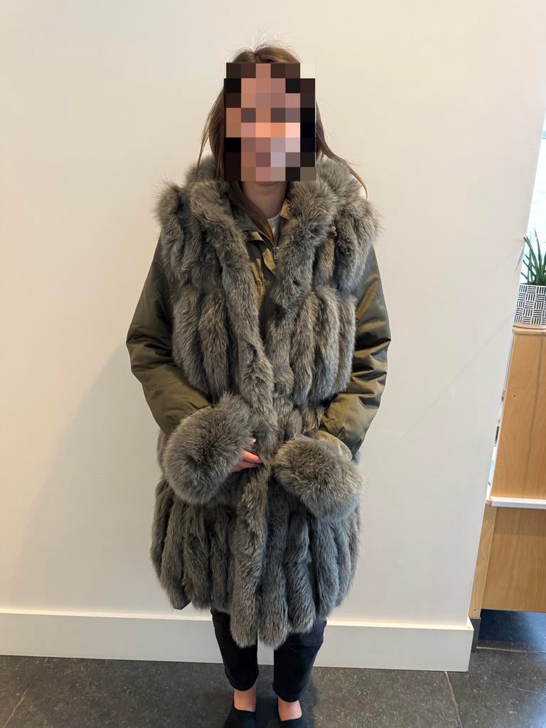 Vintage Turkis Tukku bontjas Finland, Kleding | Dames, Jassen | Winter, Ophalen of Verzenden, Zo goed als nieuw