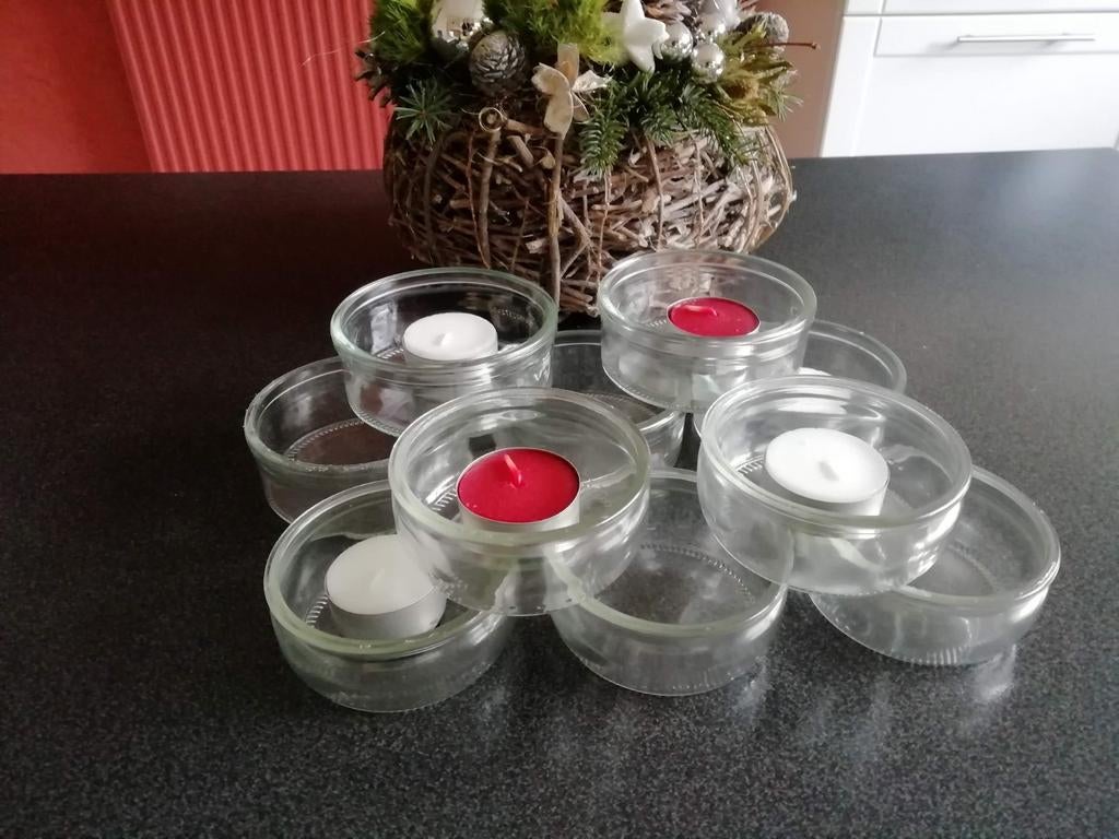 Glazen potjes voor bv theelichtjes of nagerechtjes, Ophalen of Verzenden