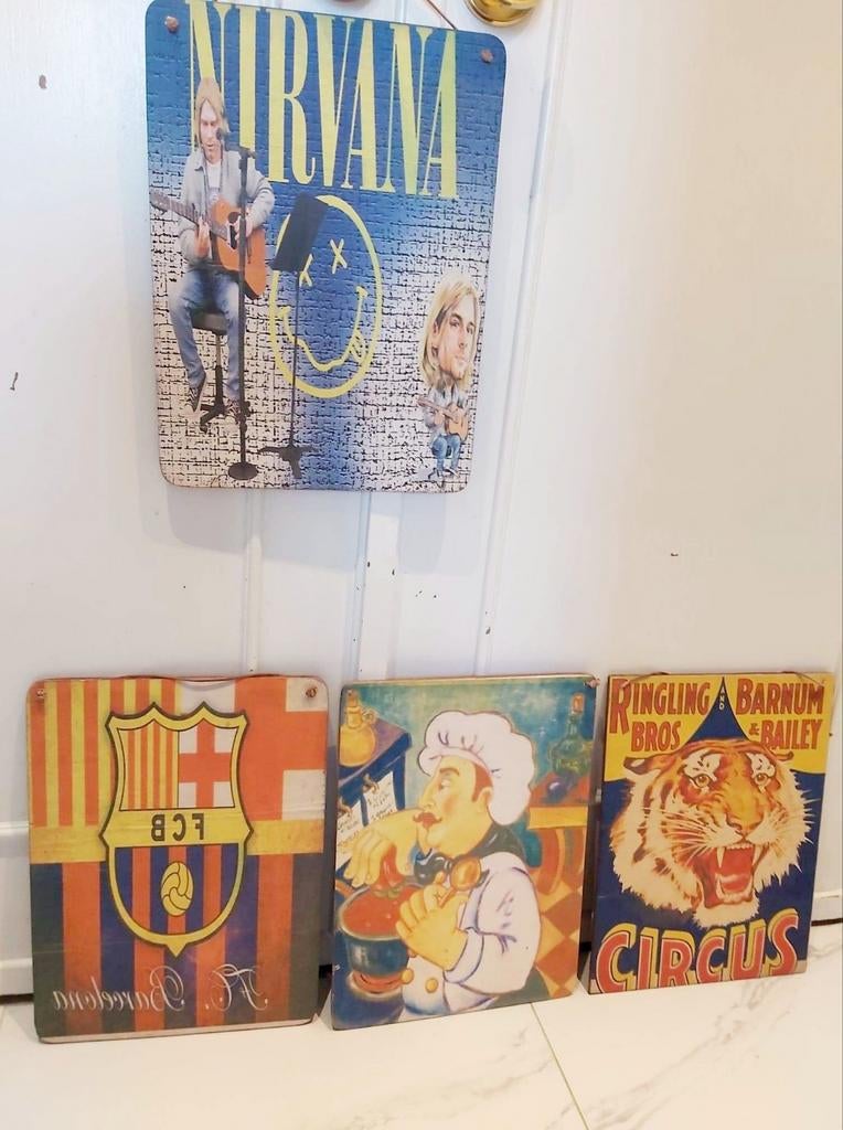 Assiettes murales/assiettes décoratives vintage uniques - lo, Enlèvement ou Envoi