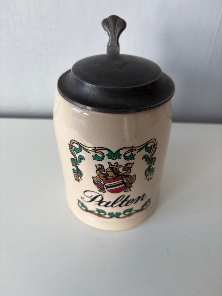 Chope en grès et étain PALTEN, boîte musicale STELLA ARTOIS, Enlèvement ou Envoi, Stella Artois