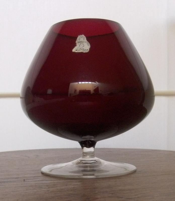 bordeaux glazen vaasje of drinkglas ( Murano ), Enlèvement ou Envoi