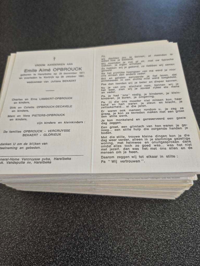 Bidprentjes Harelbeke, Verzamelen, Bidprentjes en Rouwkaarten, Ophalen of Verzenden