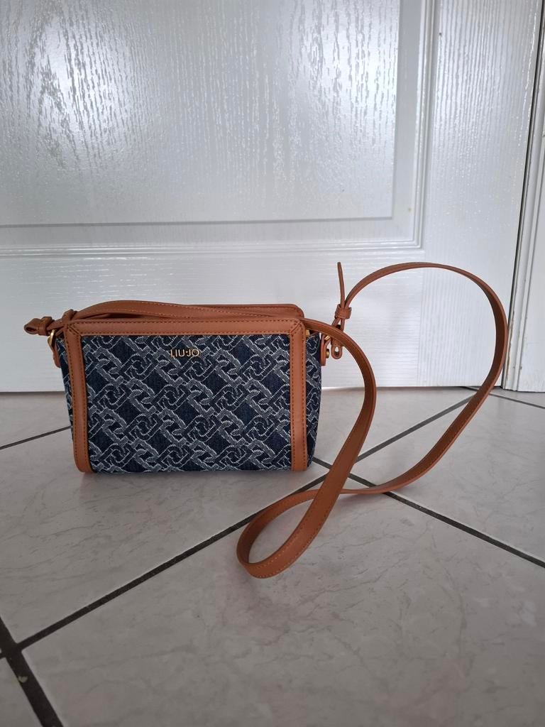 NIEUW denim crossbody Liu Jo met logo, Ophalen