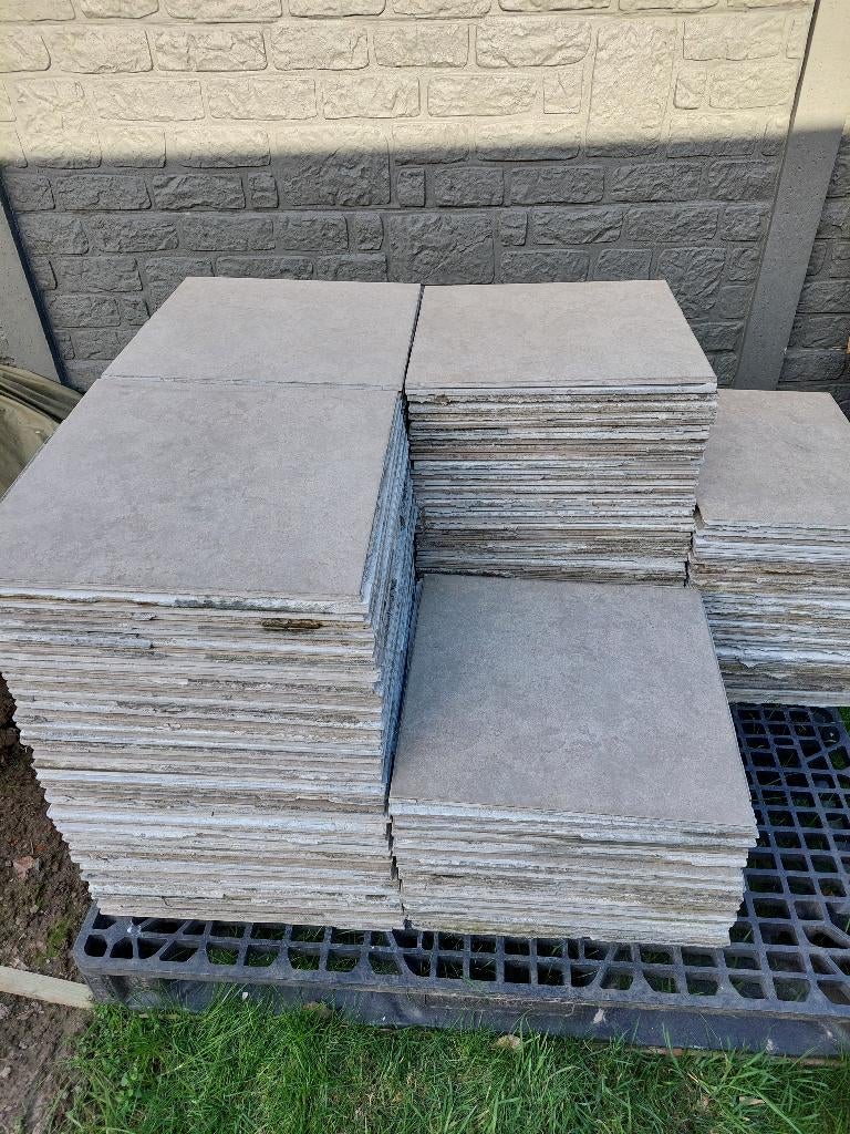 voorzichtig uitgebroken keramische terrastegels, Ophalen, Gebruikt