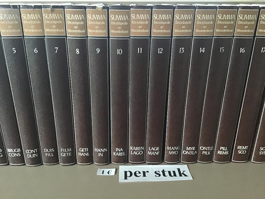 ENCYCLOPEDIE EN WOORDENBOEK SUMMA : 20 delig, Ophalen of Verzenden, Zo goed als nieuw