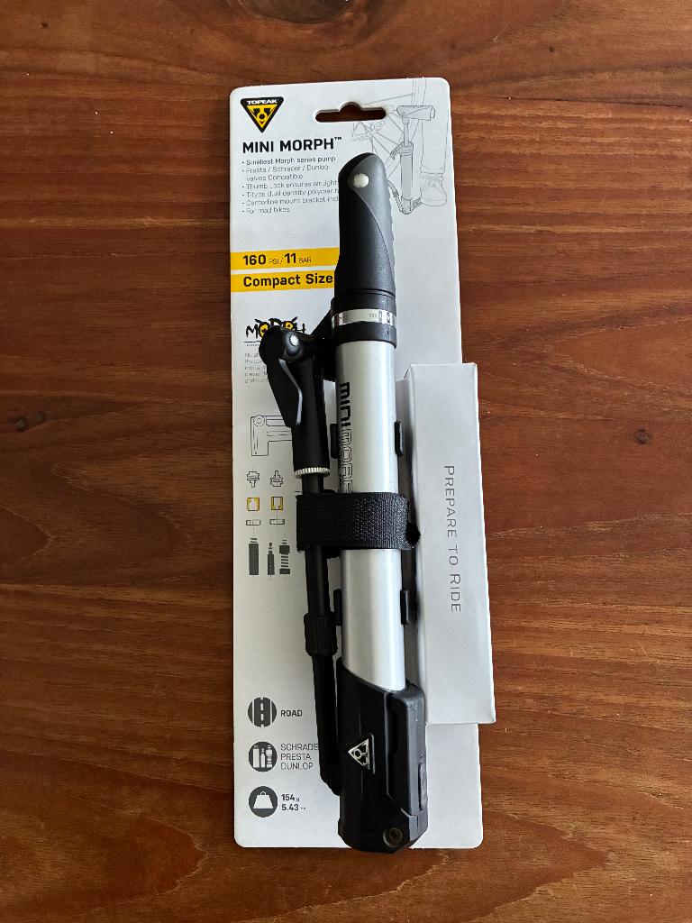 Topeak Mini Morph - Mini voetpomp tot 11 bar, Ophalen of Verzenden, Zo goed als nieuw