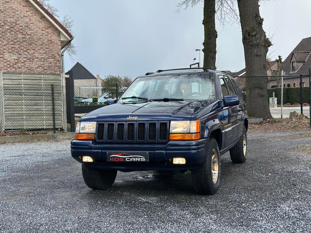 Jeep Grand Cherokee Limited/4X4/5.2 V8/1995/Oldtimer!, Auto's, Jeep, Automaat, 5216 cc, Blauw, Leder
