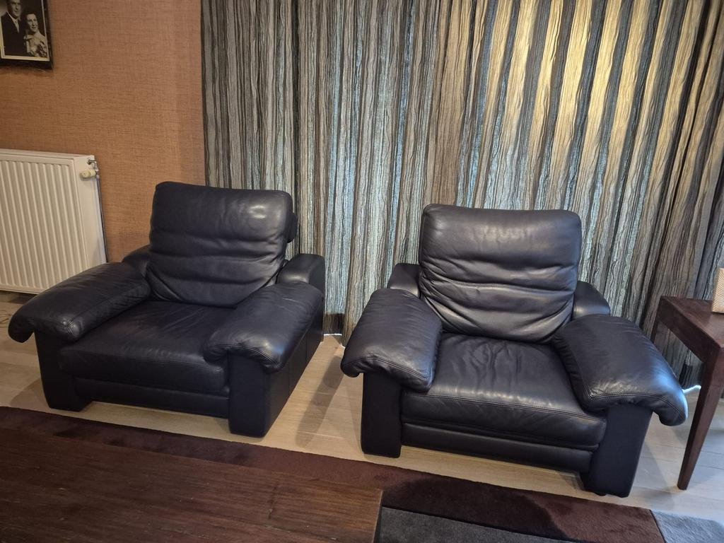 Leren zetels, Huis en Inrichting, Zetels | Zetels, Ophalen, Gebruikt, Rechte bank, Leer