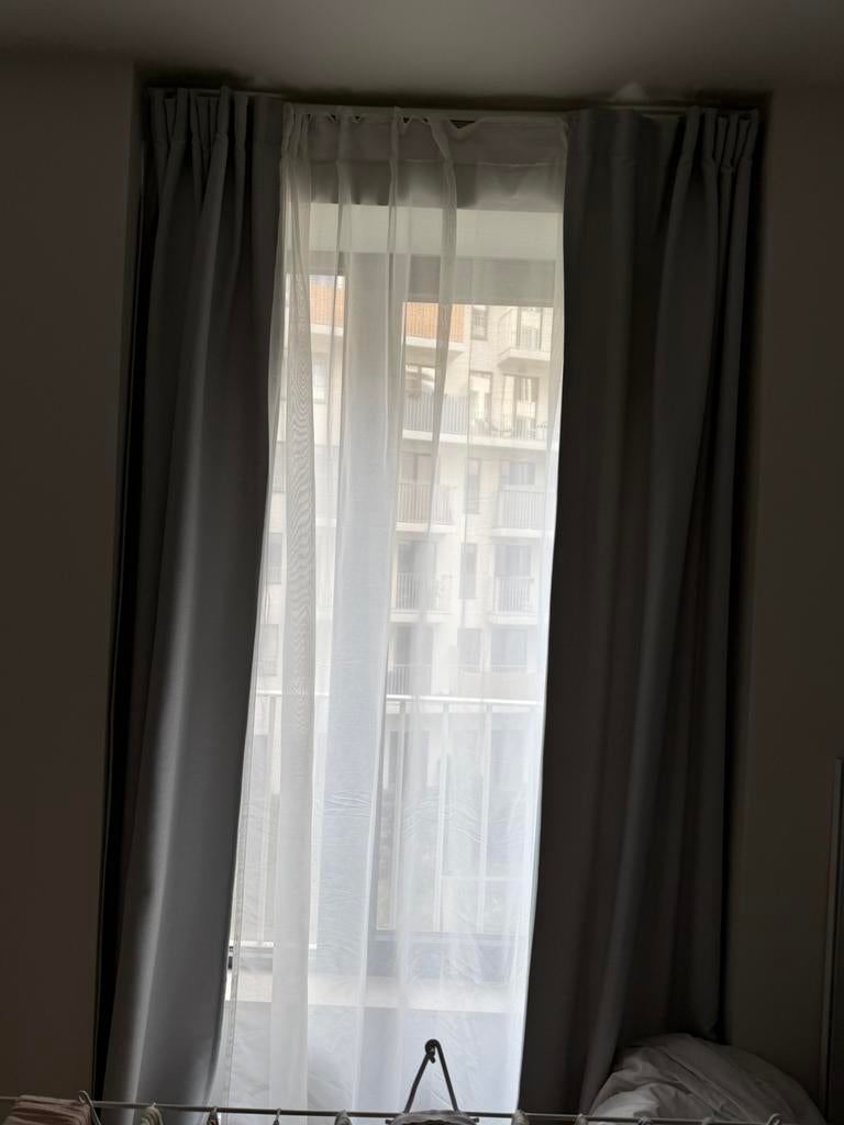 2 rideaux voilage, Ophalen, 100 tot 150 cm, 200 cm of meer, Wit