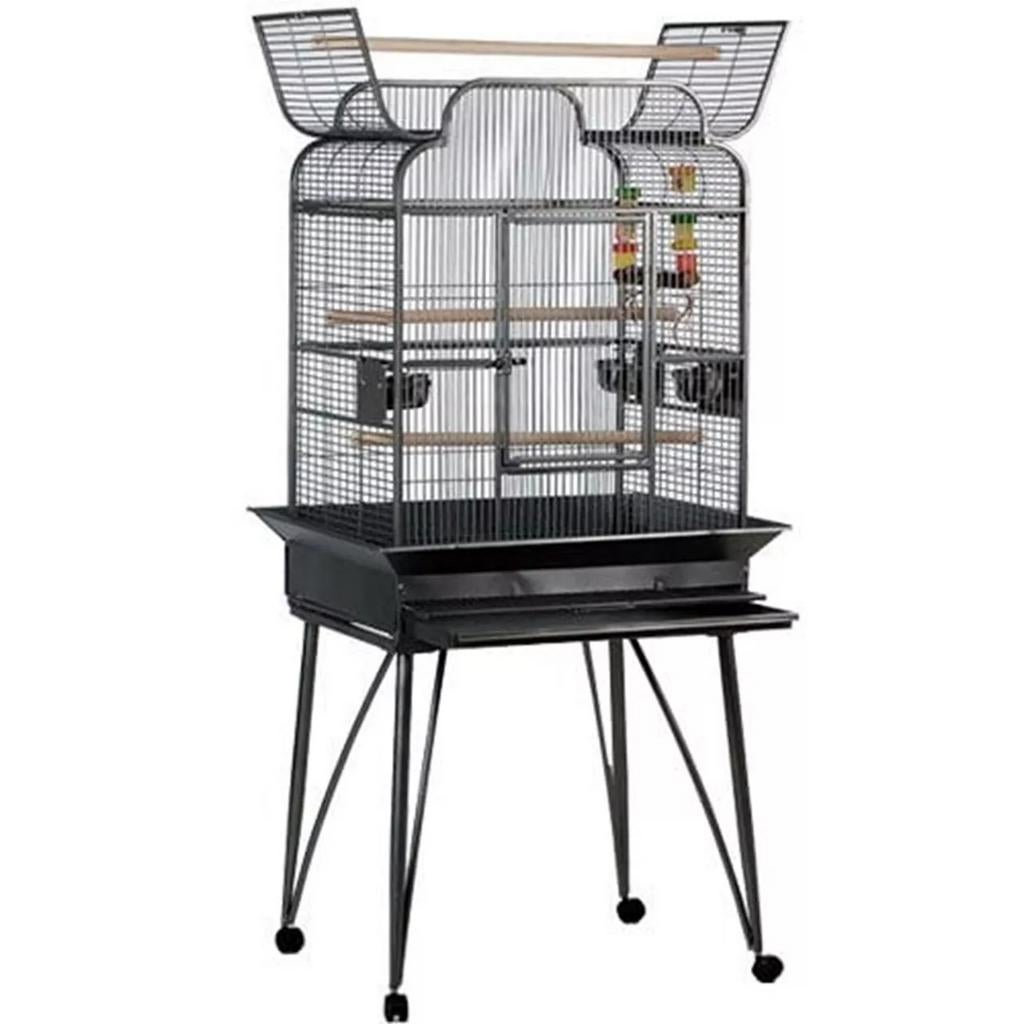 Cage pour perroquets Villa Andrea Hamerslag Grey, Animaux & Accessoires, Oiseaux | Cages & Volières, Enlèvement, Neuf, Métal, Cage à oiseaux