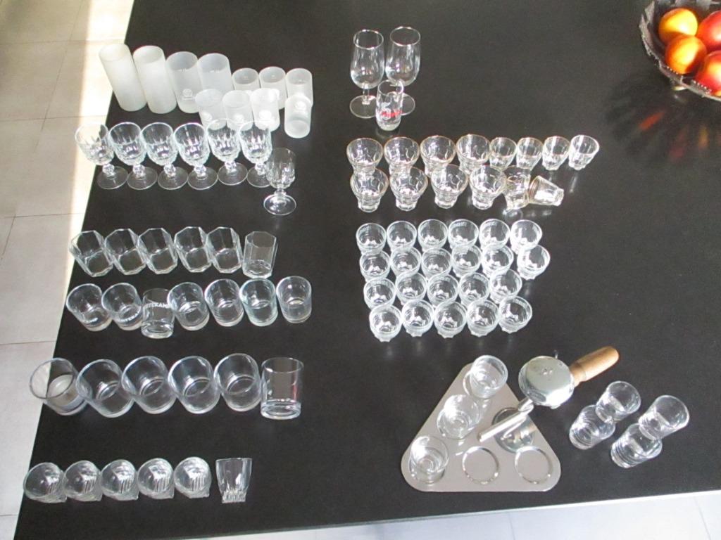 borrel- shot- drank glaasjes, hertekamp , jagermeister..., Verzamelen, Glas en Drinkglazen, Ophalen, Gebruikt, Borrel- of Shotglas