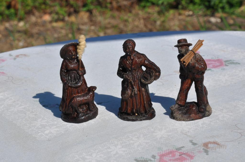 §  3 santons en terre cuite vernie (1), Ophalen of Verzenden