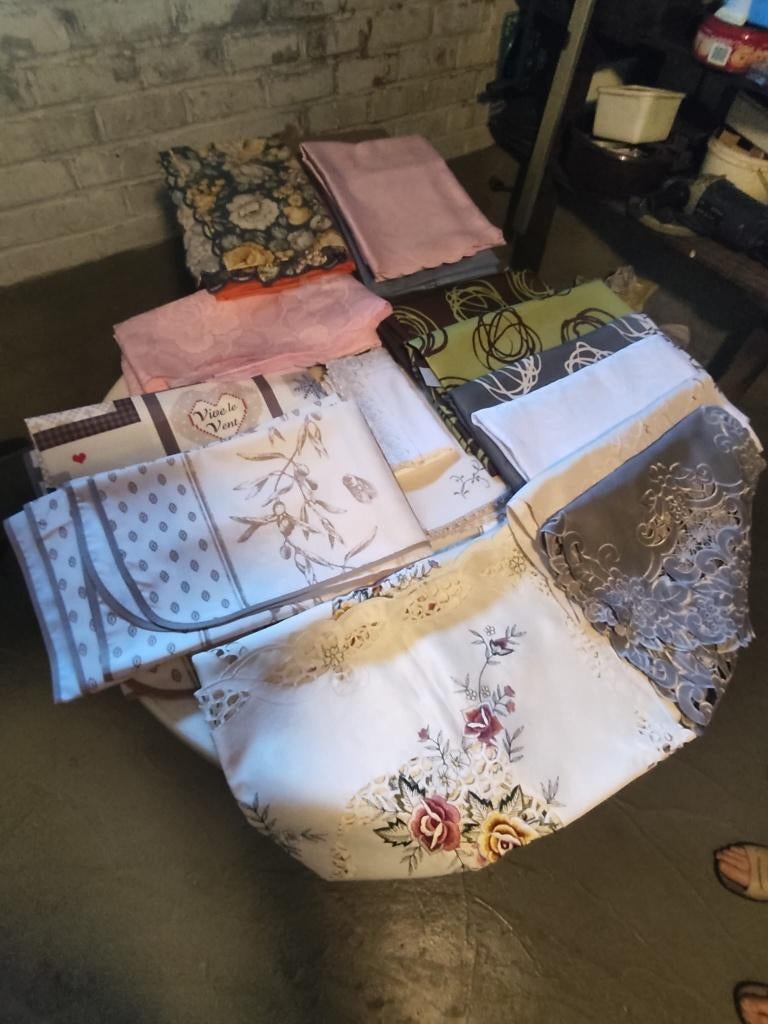 Tafellakens en doekjes, Ophalen, Gebruikt