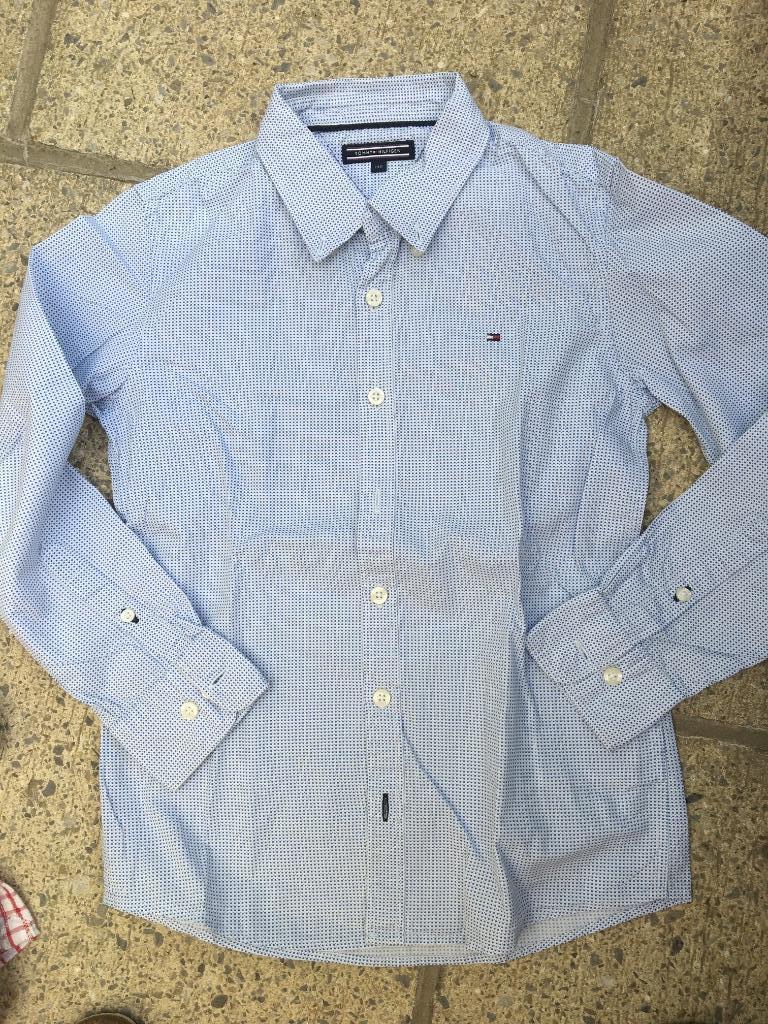 1 overhemd lm  jongen / chemise lm tommy Hilfiger 140, Kinderen en Baby's, Kinderkleding | Maat 140, Overhemd of Blouse, Ophalen of Verzenden