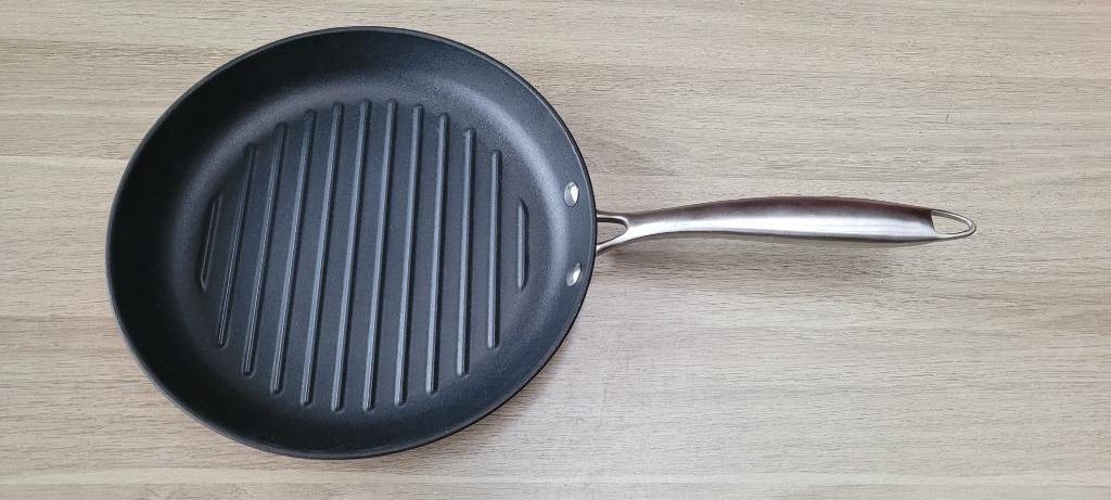 Gietijzeren grillpan 20 cm, Gietijzer, Ophalen of Verzenden, Zo goed als nieuw, Keramische plaat
