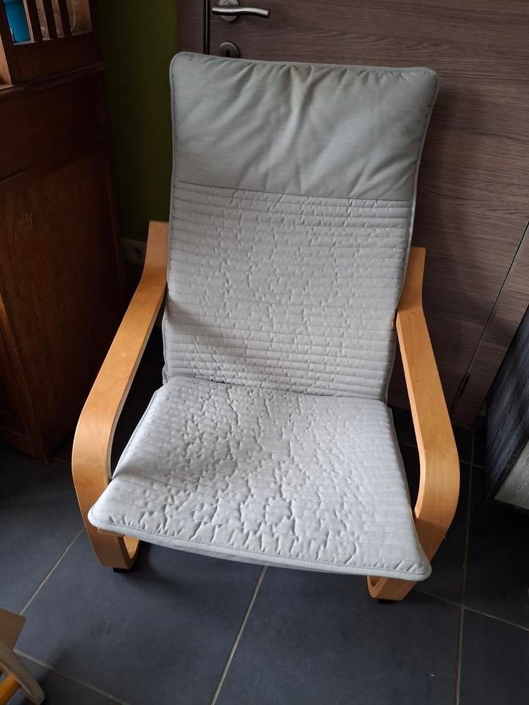 Ikea poang kussens (stoel + voetbank), Ophalen, Zo goed als nieuw