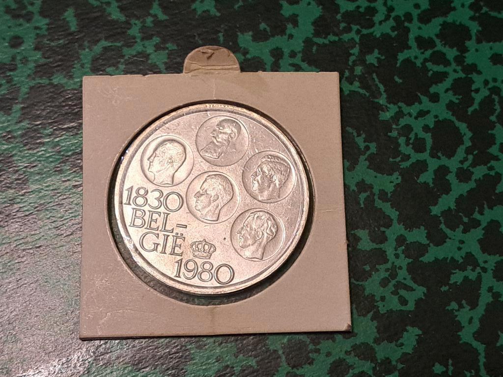 500 fr / 1830 België 1980 / 150 jaar Onafhankelijkheid, Timbres & Monnaies, Monnaies | Belgique, Envoi, Plaqué argent, Monnaie en vrac