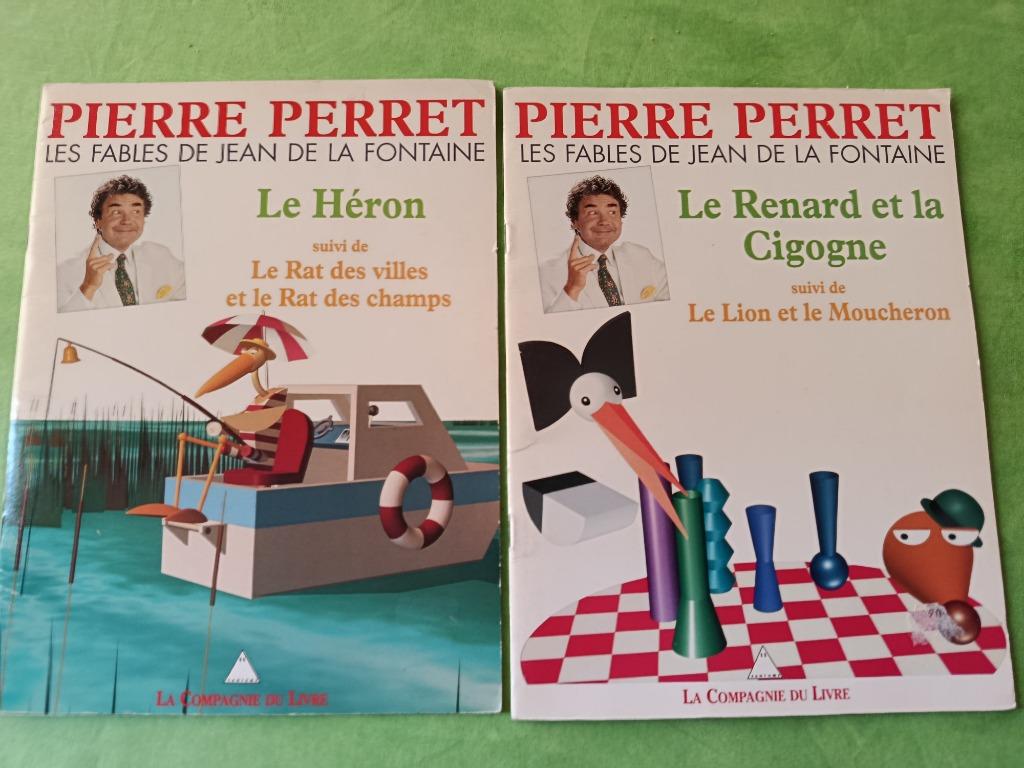 Paquet de 2 Pierre Perret, Les Fables de Jean de La Fontaine, Livres, Enlèvement ou Envoi, Comme neuf, Pierre Perret