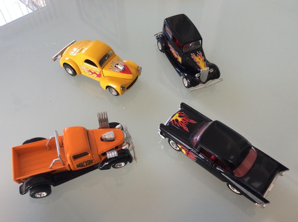 Lot de 4 Hot Rod majorette 1/32 scale, Enlèvement ou Envoi, Utilisé