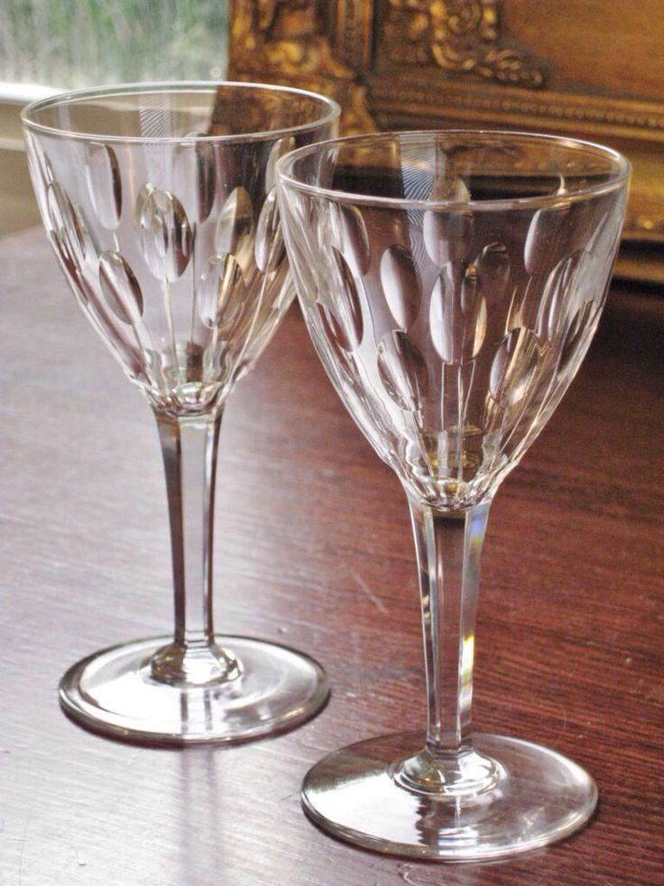 2 magnifiques verres à vin en cristal VSL Nestor,, Enlèvement ou Envoi, Comme neuf