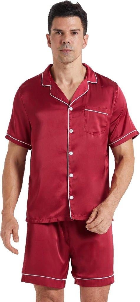 Pyjama court en satin pour homme | LIVRAISON GRATUITE, -, -, Envoi, Neuf