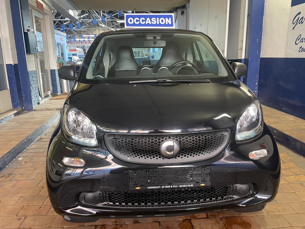 Smart forfour 1.0i 61 pk 2016 airco carbondak, Auto's, Smart, Achterwielaandrijving, Leder en Stof, Zwart, Handgeschakeld