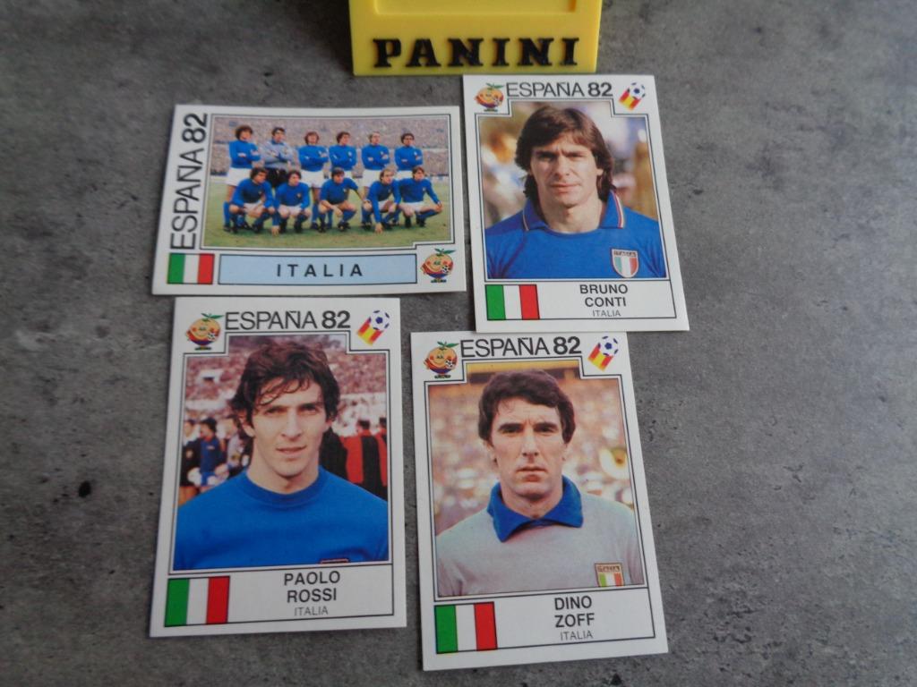Autocollants Panini 4X ITALY   ZOFF ROSSI  CONTI  EQUIPE, Envoi, Neuf