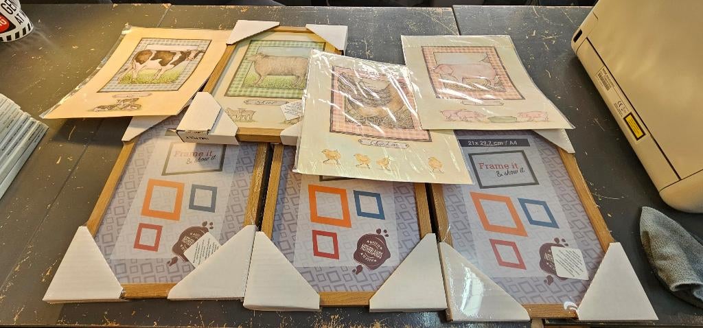 fotokaders, nieuw, 4 stuks, hout, lichtbruin, Ophalen, Nieuw