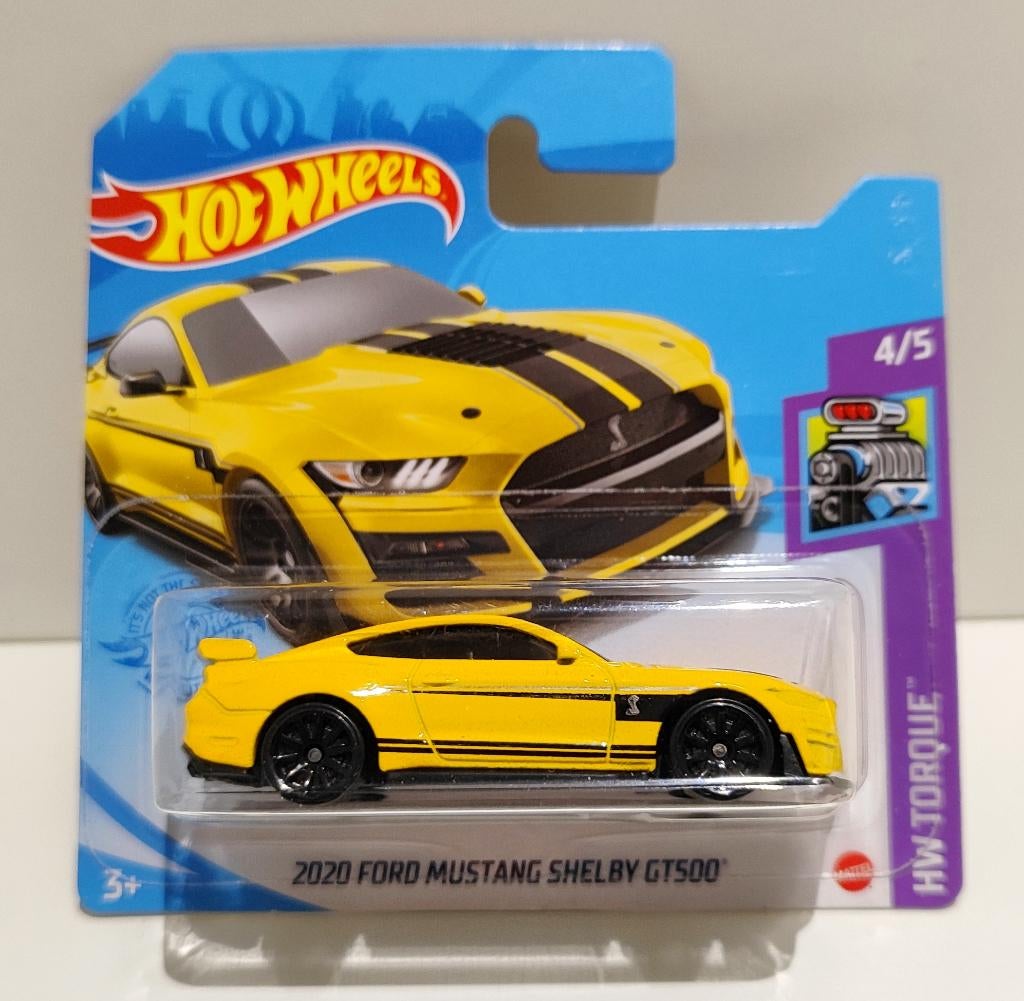 Hot Wheels 2020 Ford Mustang Shelby GT 500 Geel (2021), Ophalen of Verzenden