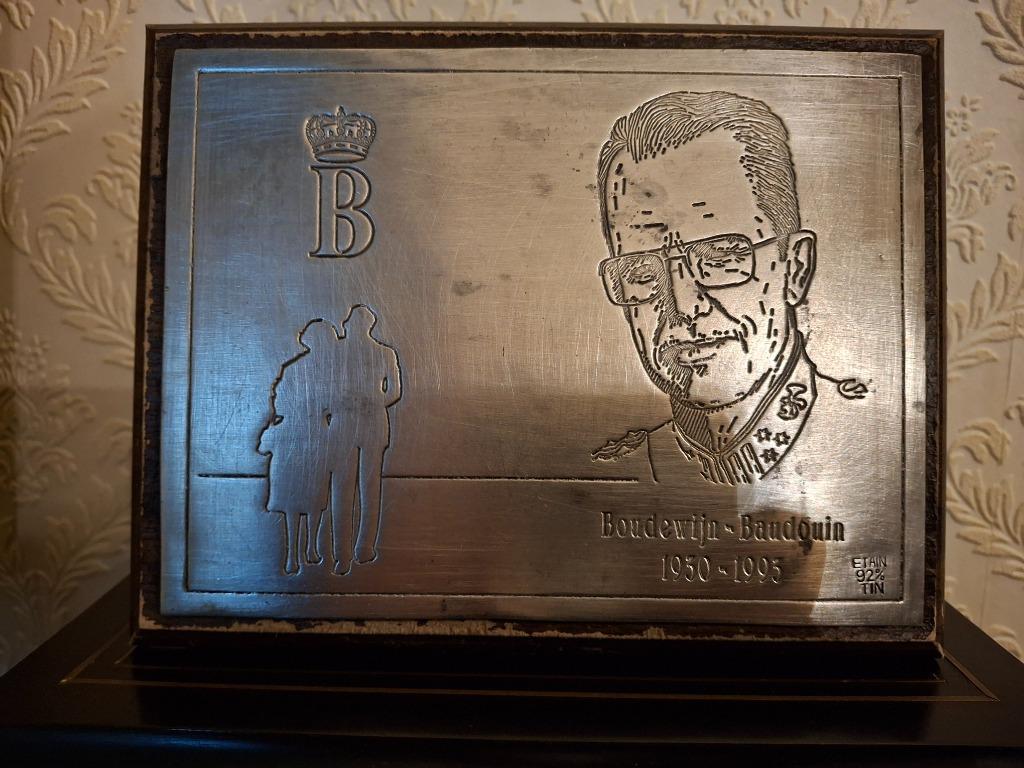 Plaque commémorative du roi Baudouin, Collections, Envoi, Utilisé, Autres types