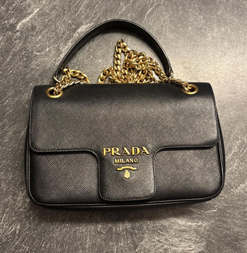 Sac Prada Original, Bijoux, Sacs & Beauté, Enlèvement ou Envoi, Comme neuf, Noir, Sac à bandoulière