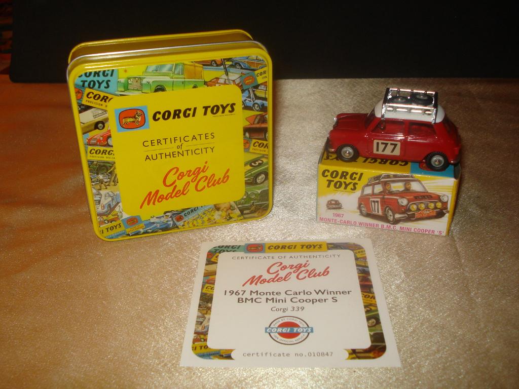 CORGI TOYS 1967 Monte-Carlo B.M.C. Mini-Cooper Reissue + Cer, Hobby & Loisirs créatifs, Voitures miniatures | 1:32, Enlèvement ou Envoi