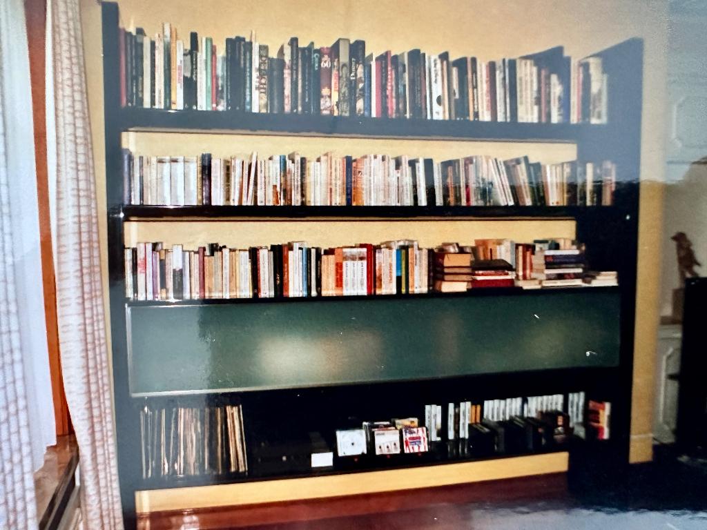 B&B Italia System Domus boekenkast, hoogglans zwart, 1991, Ophalen, 200 cm of meer, 25 tot 50 cm, Nineties modern