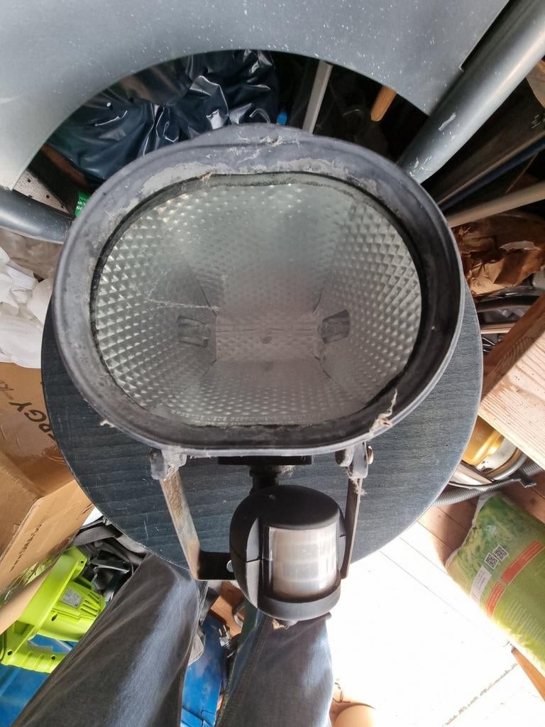 Lampe d'extérieur avec capteur halogène, Jardin & Terrasse, Éclairage extérieur, Enlèvement ou Envoi, Utilisé