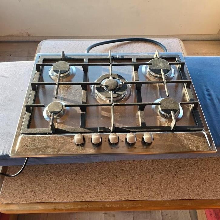 Kookplaat op gas 5 spits nieuw unox foodtruck horeca food, Ophalen