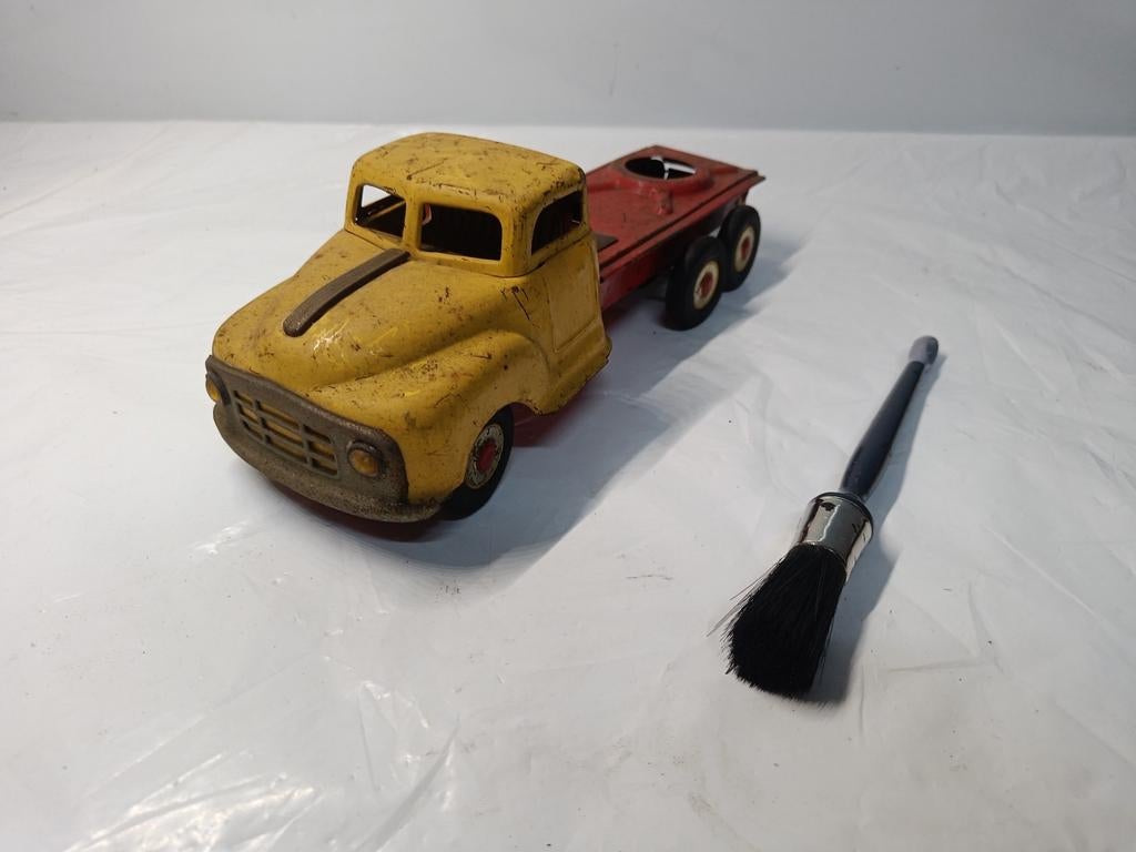 SAN speelgoedtruck van blik gemaakt in Japan 1959 bieden, Antiek en Kunst, Ophalen of Verzenden