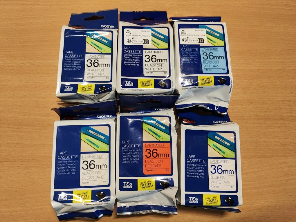 Tze tape (36mm) (voor Brother labelprinter), Computers en Software, Labelprinters, Verzenden, Nieuw, Tape-label