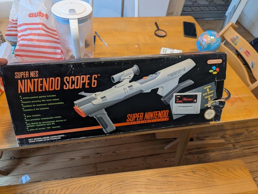 Nintendo super scope 6 en boîte avec le jeu., Consoles de jeu & Jeux vidéo, Enlèvement ou Envoi, Utilisé