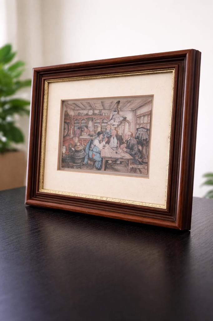 Anton Pieck ingelijste prent (reproductie) klassiek kader, Antiek en Kunst, Kunst | Schilderijen | Klassiek, Ophalen of Verzenden