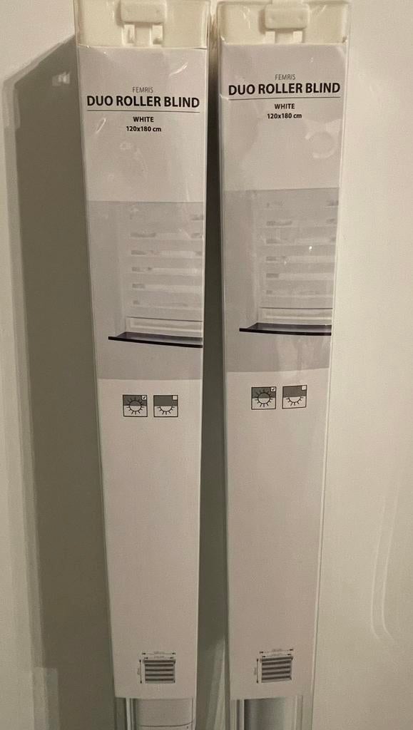 2 Nieuwe duo rolgordijnen wit, nog in verpakking 120 x 180cm, Ophalen, 100 tot 150 cm, Nieuw, Modern