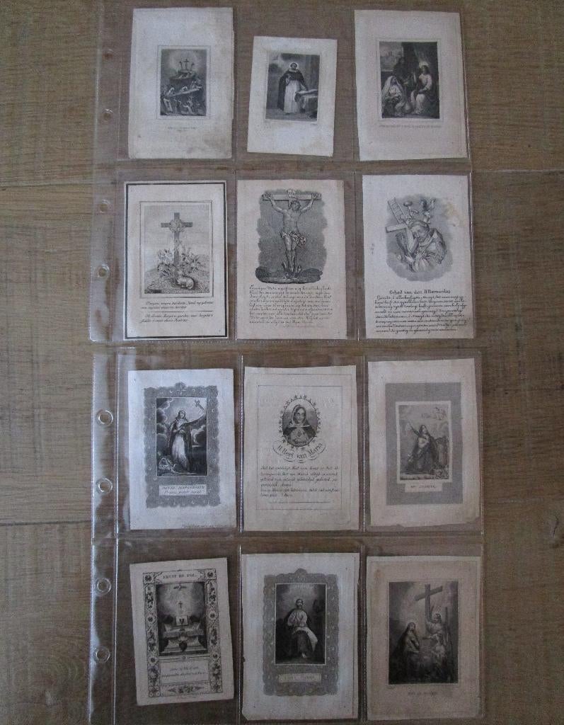 72 doodsprentjes gestorven 1840-1849, Ophalen of Verzenden, Rouwkaart