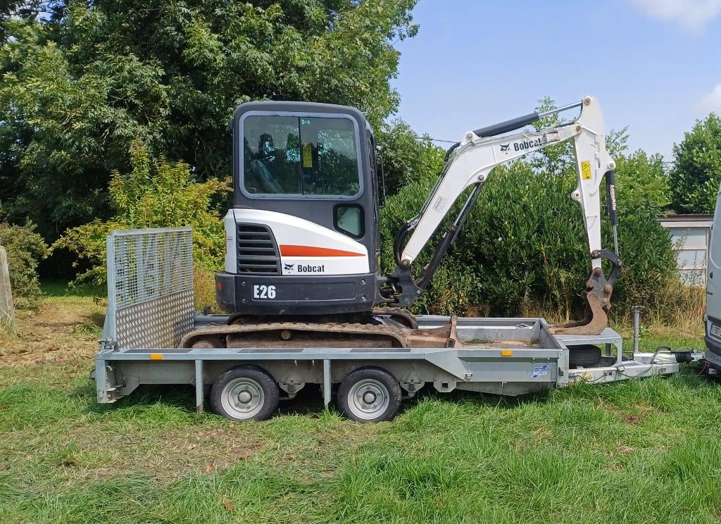 Bobcat E26+ Ifor Williams GX126, Zakelijke goederen, Machines en Bouw | Kranen en Graafmachines, Graafmachine, Ophalen of Verzenden
