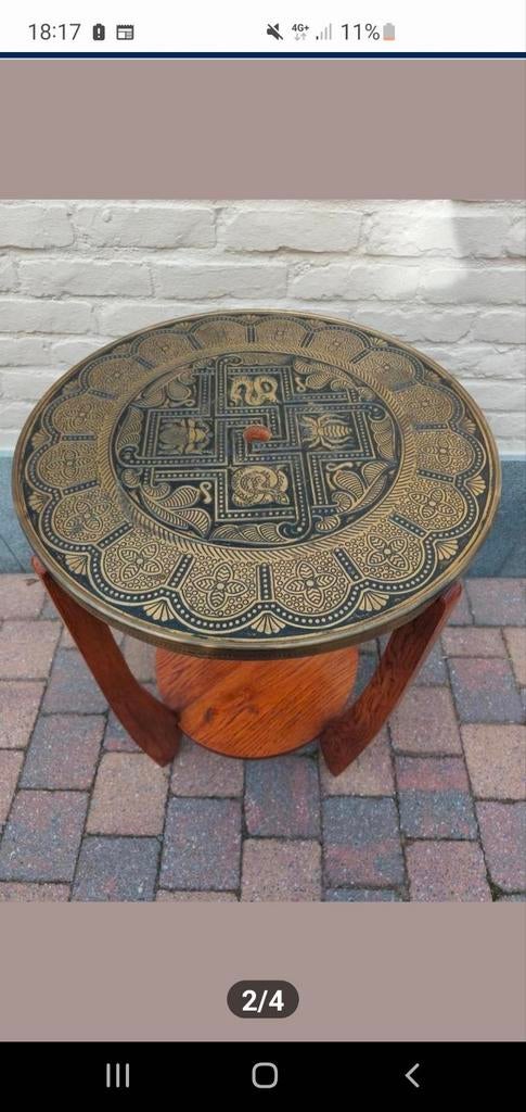 Oosters bijzettafelttje, Ophalen, Hout