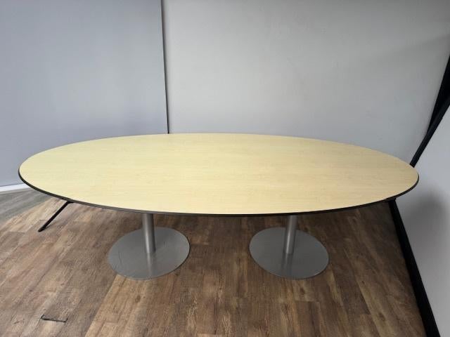 Ovale vergadertafel zuilvoet, Ophalen of Verzenden