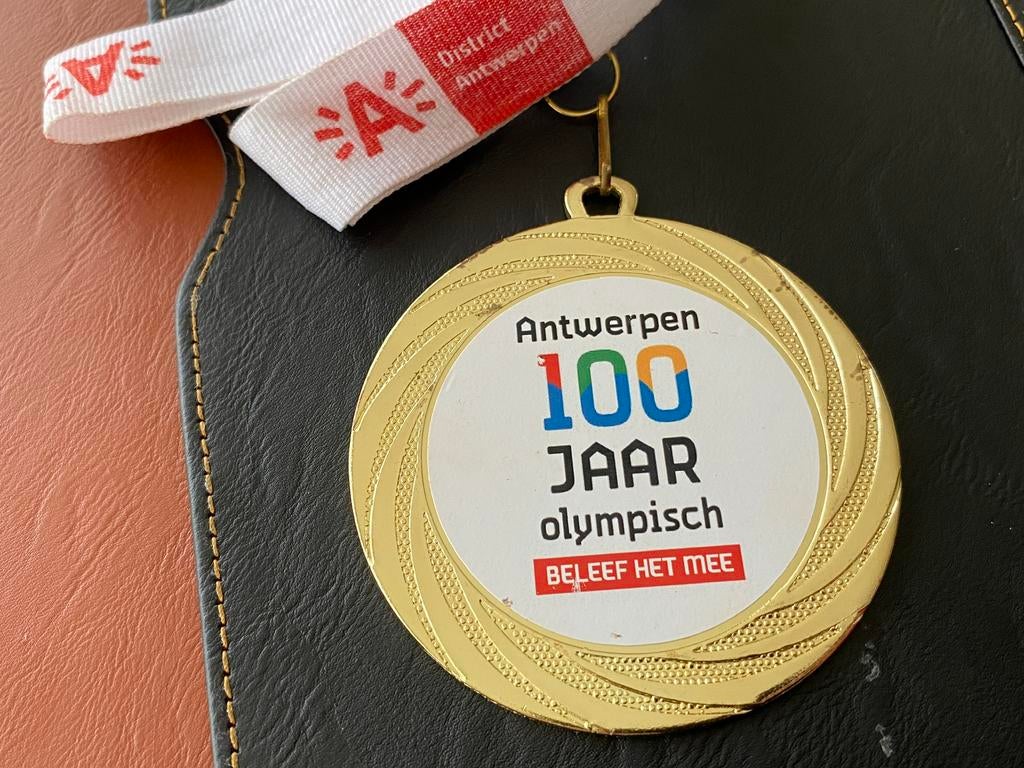 100 jaar Antwerpen Olympische Spelen Medaille 🥇, Postzegels en Munten, Penningen en Medailles, Ophalen of Verzenden, Overige materialen