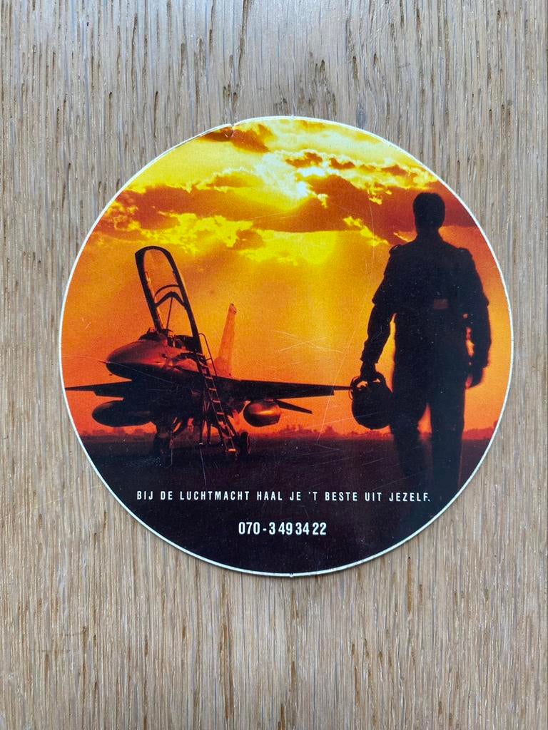 Autocollant - La force aérienne belge, Collections, Enlèvement ou Envoi, Neuf, Carte, Photo ou Gravure