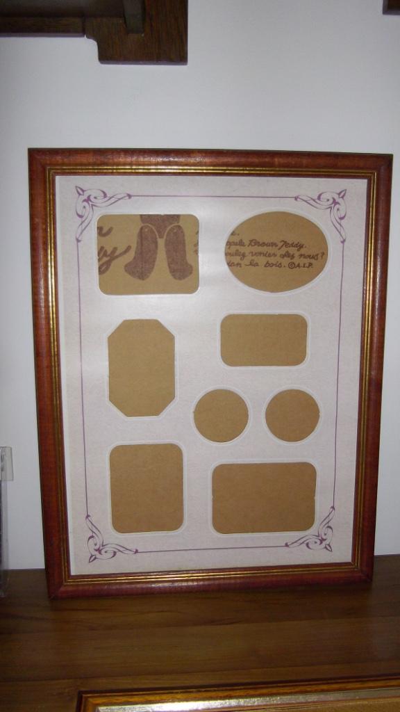 Groot houten kader, goudranden + echt glas, Huis en Inrichting, Woonaccessoires | Lijsten, Zo goed als nieuw, Hout, Ophalen of Verzenden